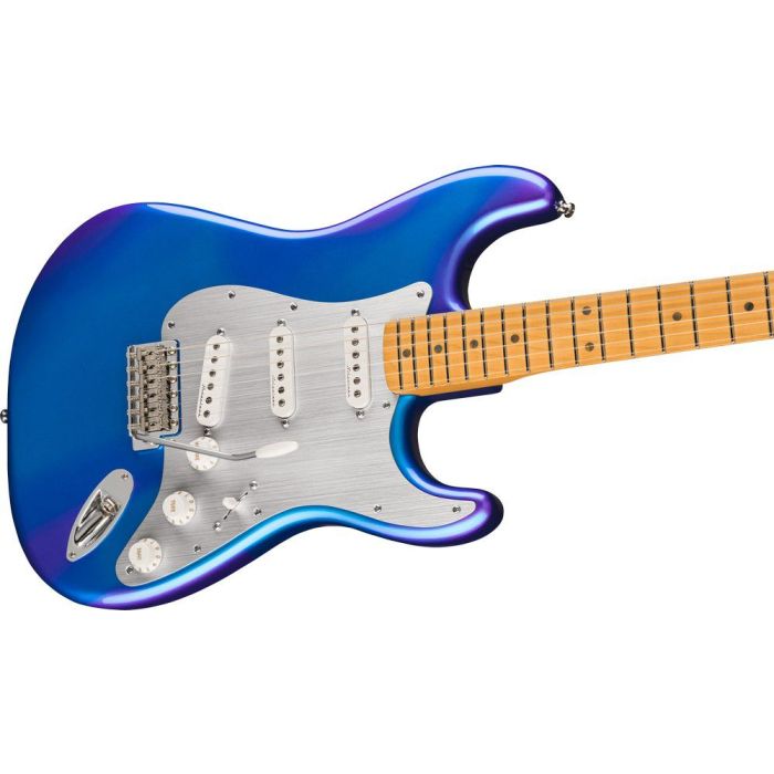 Fender Limited Edition H.E.R. Stratocaster, Blue Marlin right angled view