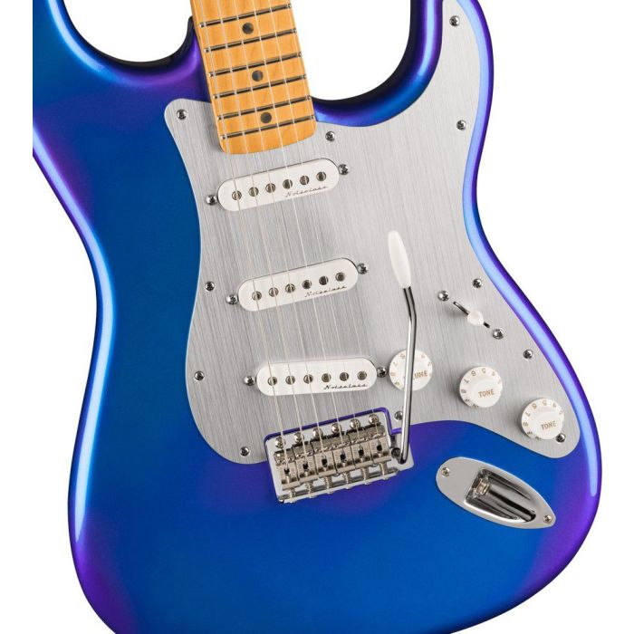 Fender Limited Edition H.E.R. Stratocaster, Blue Marlin body closeup