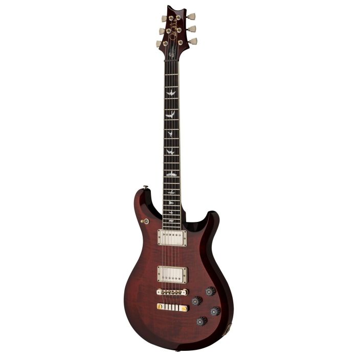 PRS S2 10th Anniversary McCarty 594 FR Fire Red Burst, tilted view