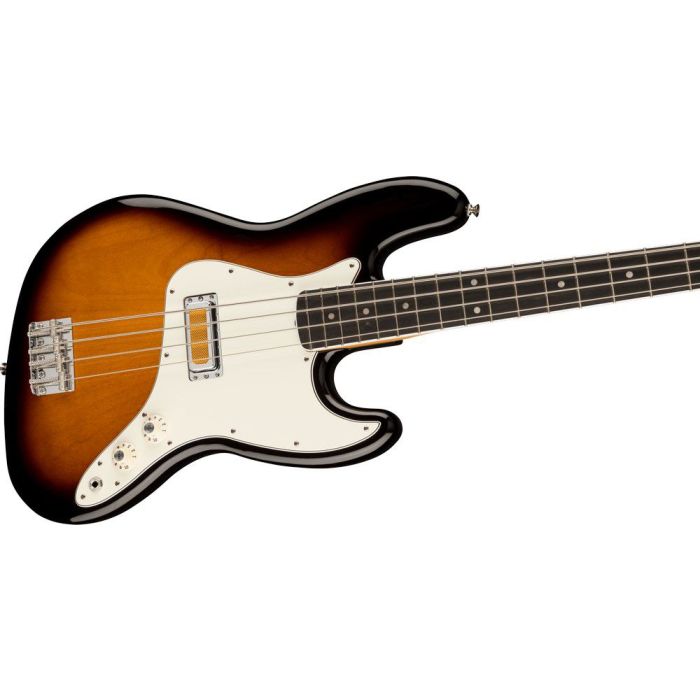 Fender Gold Foil Jazz Bass EB 2 Tone Sunburst, angled view