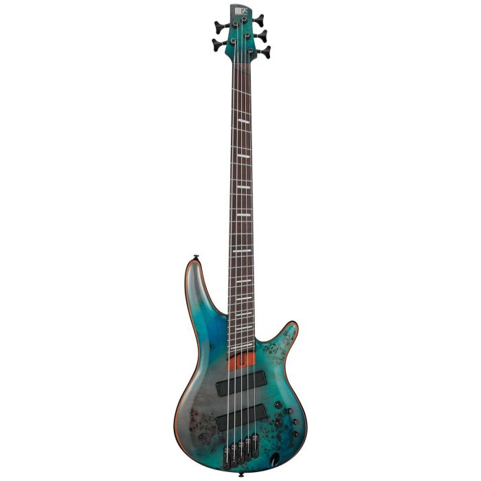 Ibanez SRMS805 TSR 5 String Electric Bass Tropical Seafloor, front view