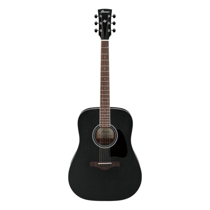 Ibanez Aw84 wk Acoustic Guitar Weathered Black Open Pore, front view
