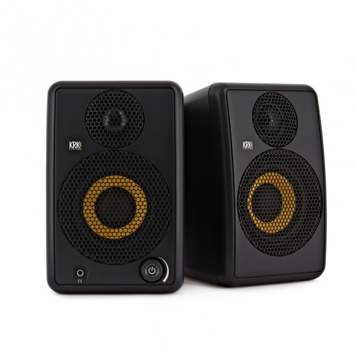 Front view of the KRK GOAux 3 Portable Studio Monitor System