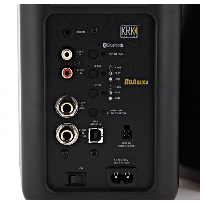 Inout view of the KRK GOAux 4 Portable Studio Monitor System