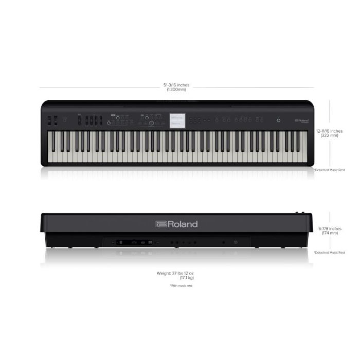 Roland FP-E50 Digital Piano Dimensions