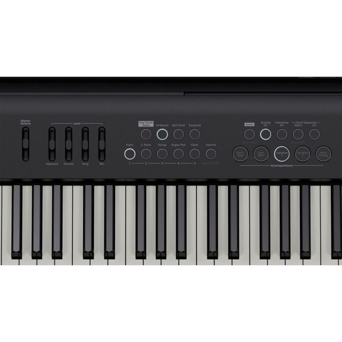 Roland FP-E50 Digital Piano Panel close up left