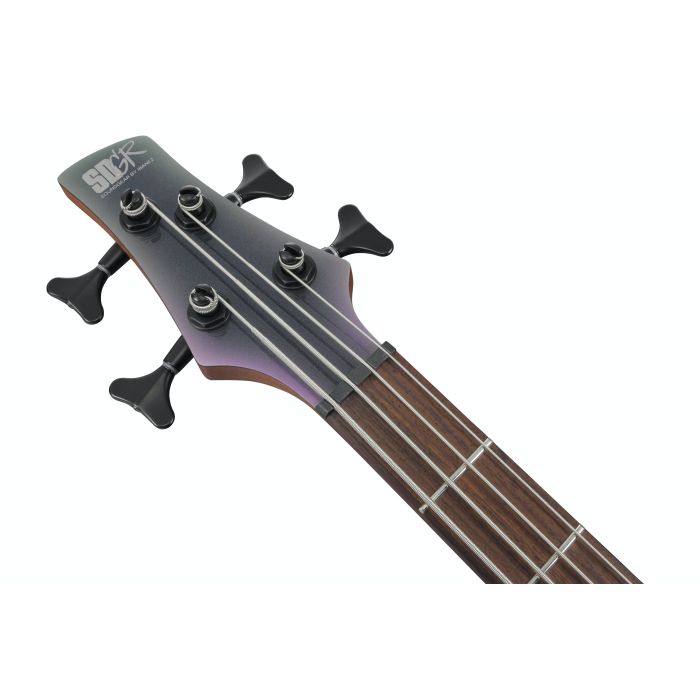Ibanez SR Bass, 4 string, Bartolini, Black Aurora Burst headstock front