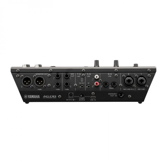 Yamaha AG08 Streaming Mixer, Black Back