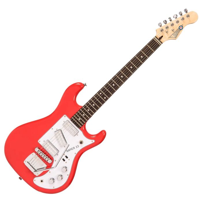 Rapier 33 Electric Guitar Fiesta Red, front view