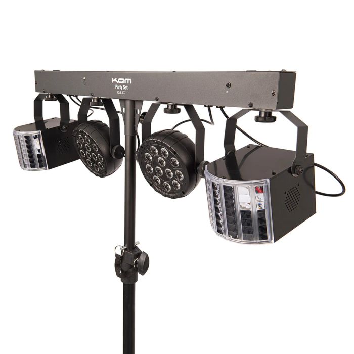 Kam Party Set Inc Lights, Stand and Carry Bags Angled