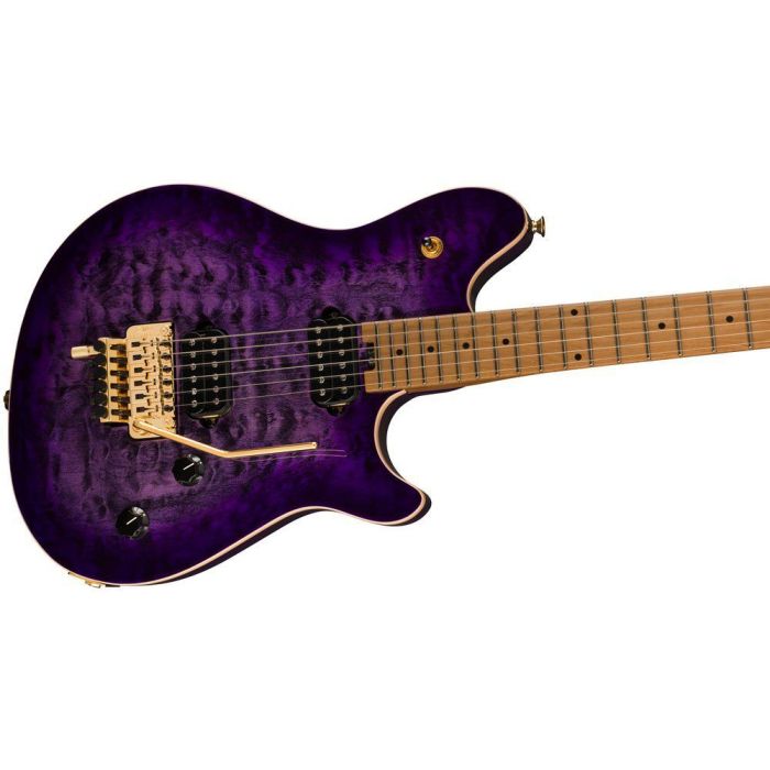 Evh Wolfgang Special Qm Baked MN Purple Burst, angled view