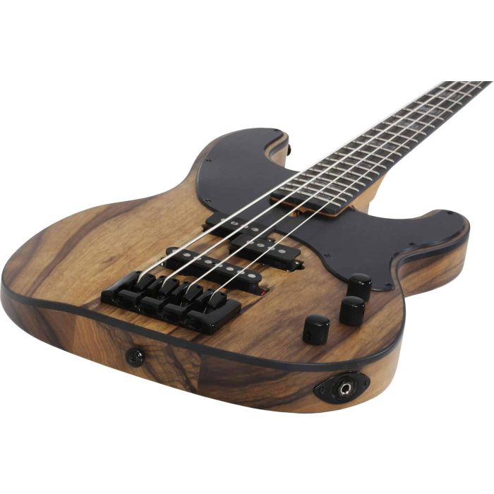 Schecter Bass Model-T 4 Exotic Black Limba body and jack input