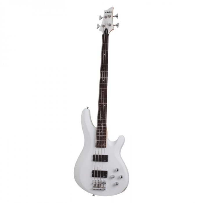 Schecter C-4 Deluxe Satin White 4 String Bass Guitar front