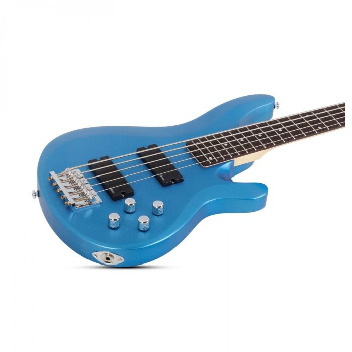 Schecter C-5 Deluxe Satin Metallic Light Blue 5 String Bass Guitar body