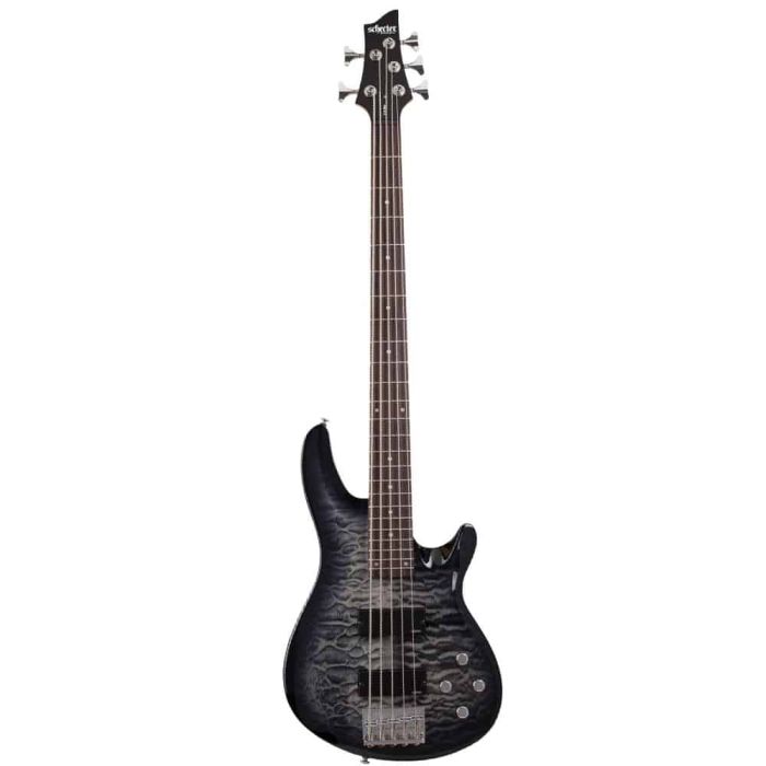 Schecter C-5 Plus Charcoal Burst 5 String Bass Guitar front