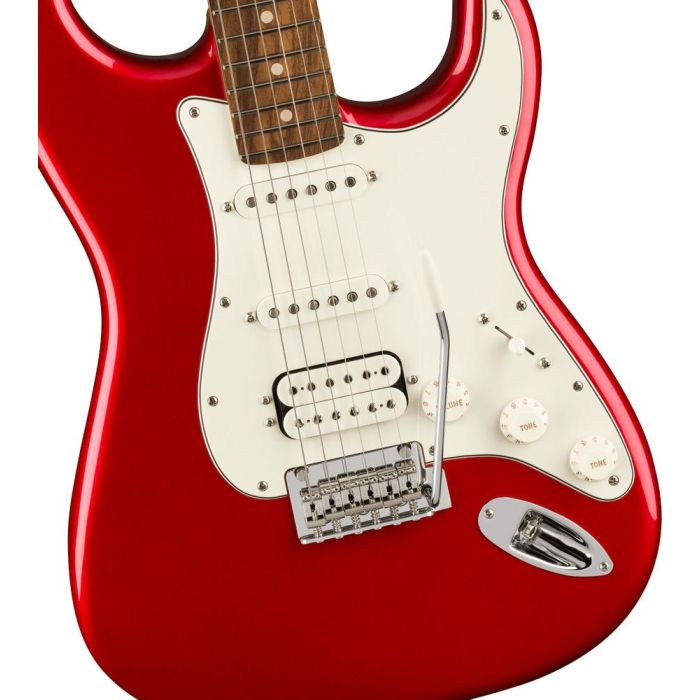 Fender Player Stratocaster Hss Pf Candy Apple Red, body closeup