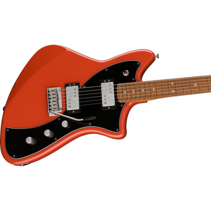 Fender Player Plus Meteora Pf Fiesta Red, angled view
