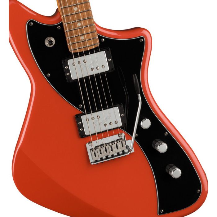 Fender Player Plus Meteora Pf Fiesta Red, body closeup