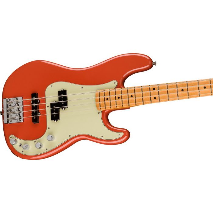Fender Player Plus Precision Bass Mn Fiesta Red, angled view