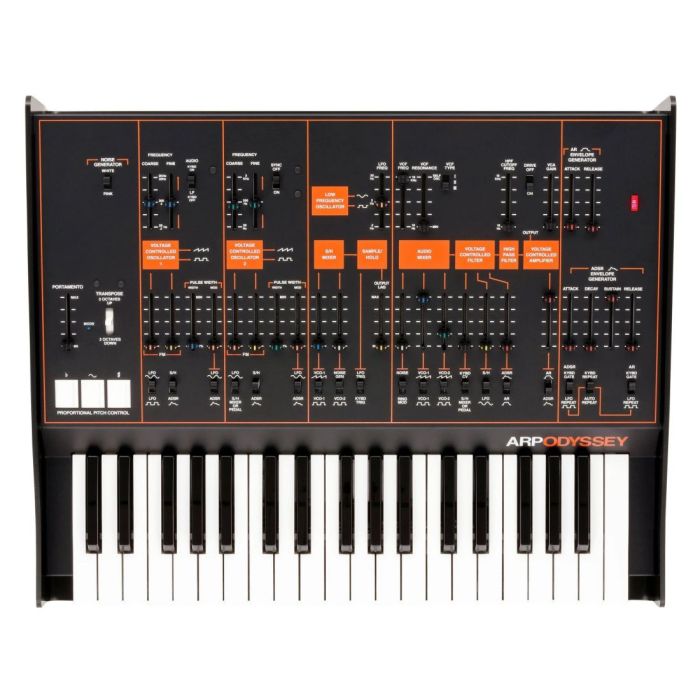 Assembled view of the Korg ARP Odyssey FS Kit