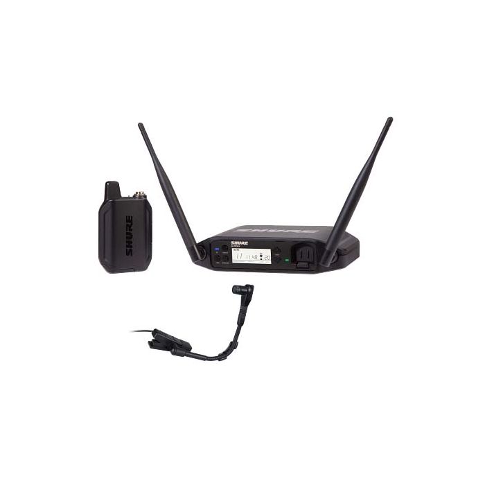 Shure GLXD14+ Digital Wireless Instrument System with WB98H/C Instrument Microphone and GLXD4+ Receiver