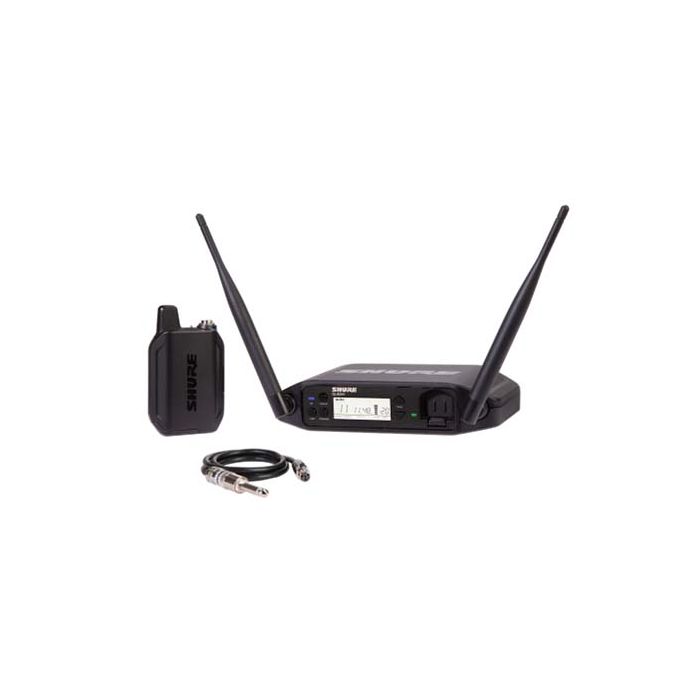 Shure GLXD14+ Dual Band Wireless Bodypack System with WA302 Guitar Cable and GLXD4+ Receiver