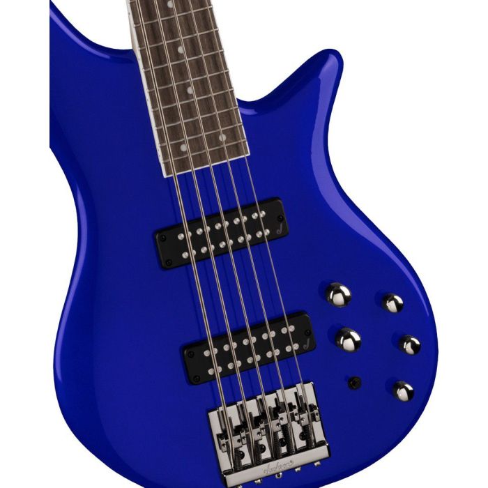 Jackson JS Series Spectra Bass JS3V 5-String, Indigo Blue  body closeup