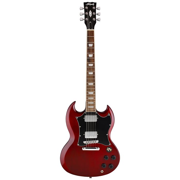 Antiquity GS1 Electric Guitar Cherry Red, front view