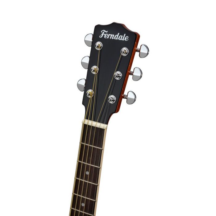 Ferndale D2 Dreadnought Acoustic Guitar Natural, headstock closeup