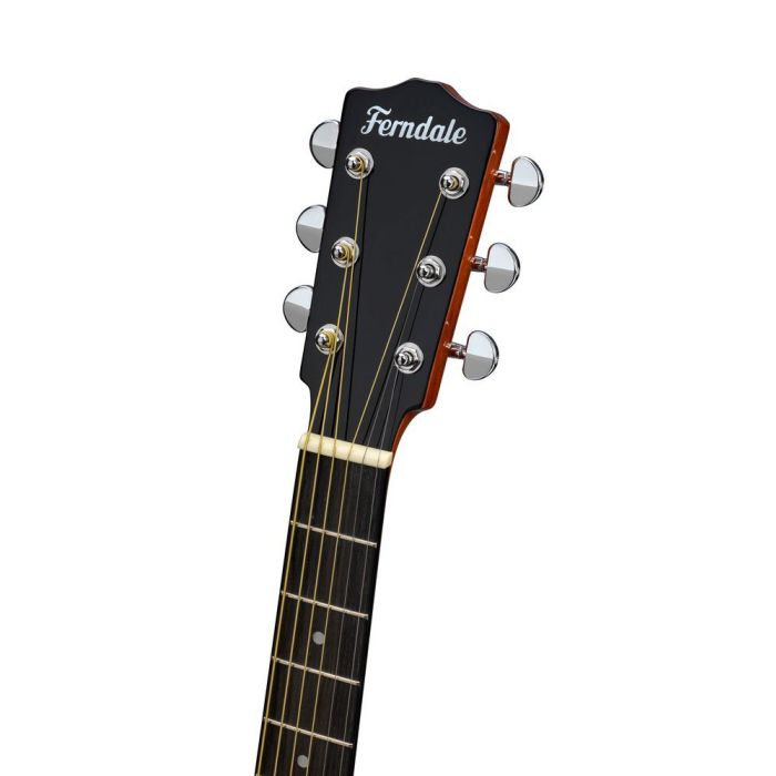 Ferndale D2 Dreadnought Acoustic Guitar Mahogany, headstock closeup