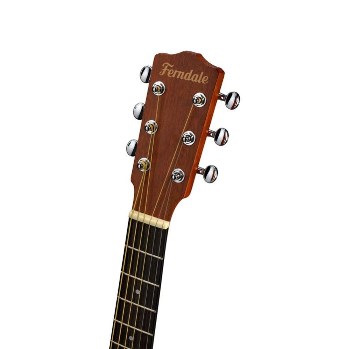 Ferndale M2 Travel Guitar Mahogany, headstock closeup