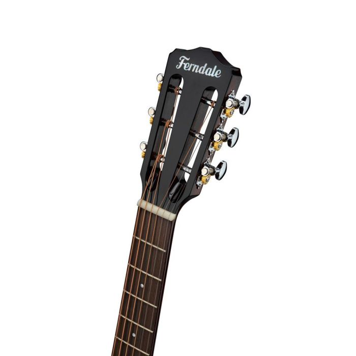 Ferndale P3 E Parlor Electro Acoustic Guitar Mahogany, headstock closeup