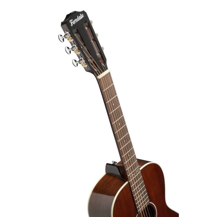 Ferndale P3 E Parlor Electro Acoustic Guitar Mahogany, angled view