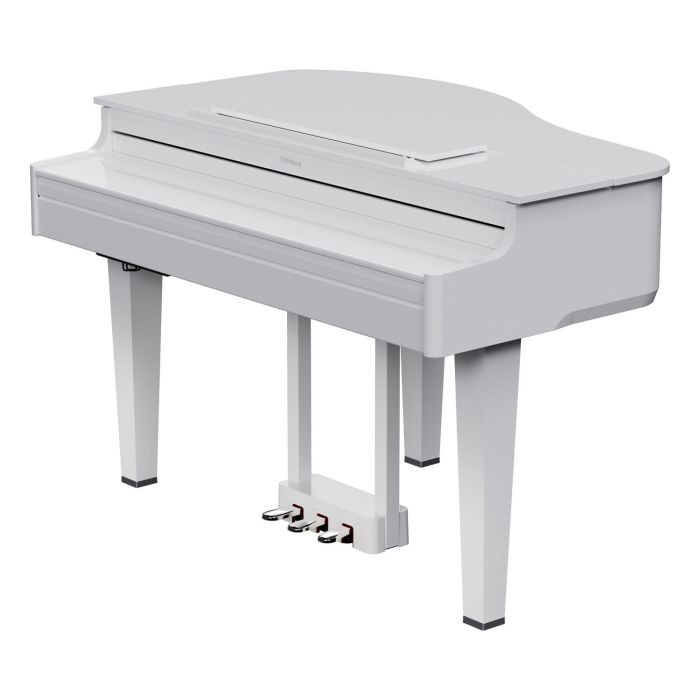 Roland GP-6 Digital Grand Piano, Polished White Closed