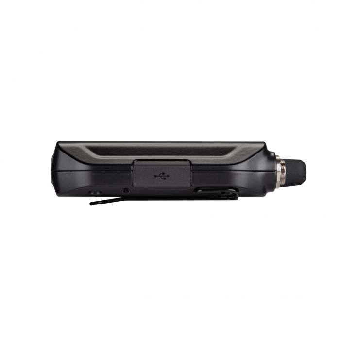 Shure GLXD14+ Digital Wireless Presenter System with WL185 Lavalier Mic and GLXD4+ Receiver. transmitter side view