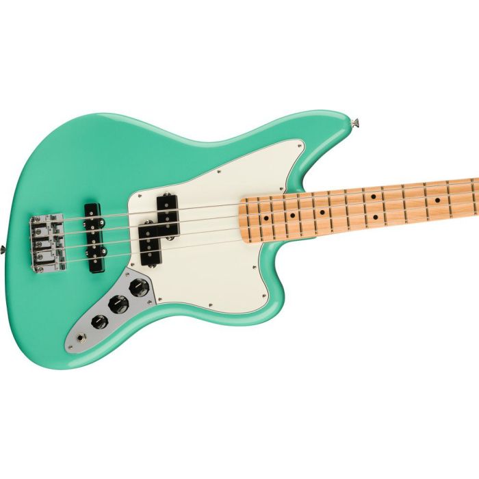 Fender Player Jag Bass Mn Sea Foam Green, angled view