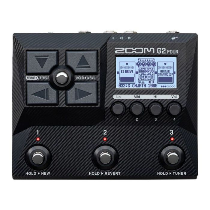 Zoom G2 Four Guitar Multi-Effects Pedal top-down view