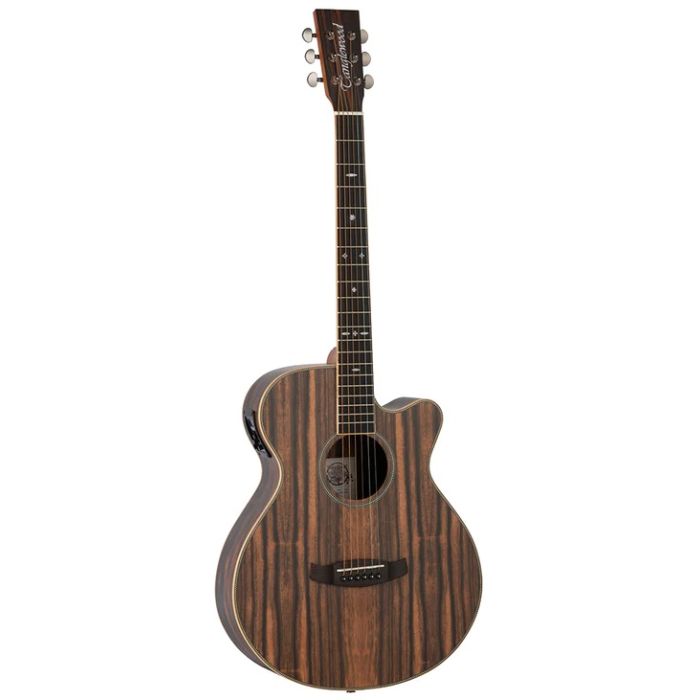 Tanglewood Reunion TRSF CE AEB Super Folk Cutaway All Figured Ebony Electro-Acoustic Guitar