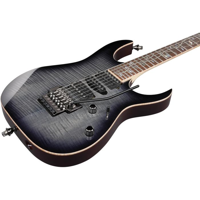 Ibanez Axe Design Lab J-CUSTOM RG8870-BRE Electric Guitar, Black Rutile Angled