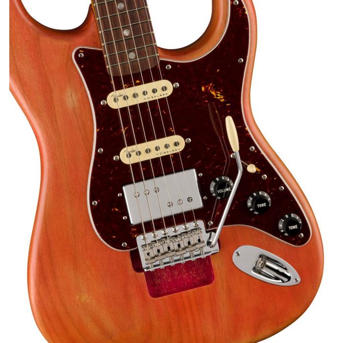 Fender Michael Landau Coma Stratocaster, Coma Red body closeup