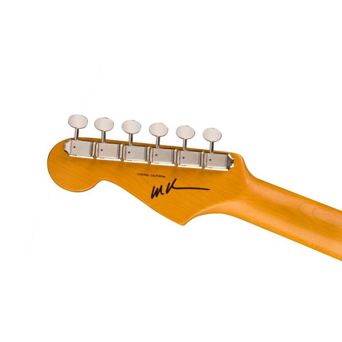 Fender Michael Landau Coma Stratocaster, Coma Red headstock rear