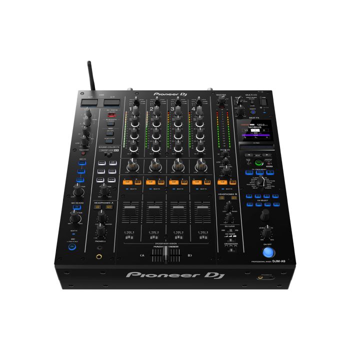 Pioneer DJM-A9 4-Channel High-End Professional Digital DJ/Club Mixer Angled