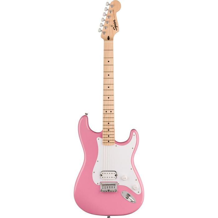 Squier Sonic Stratocaster Ht H MN Flash Pink, front view