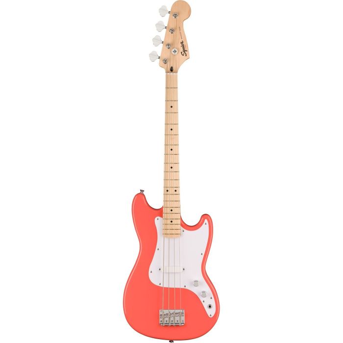 Squier Sonic Bronco Bass MN Tahitian Coral, front view