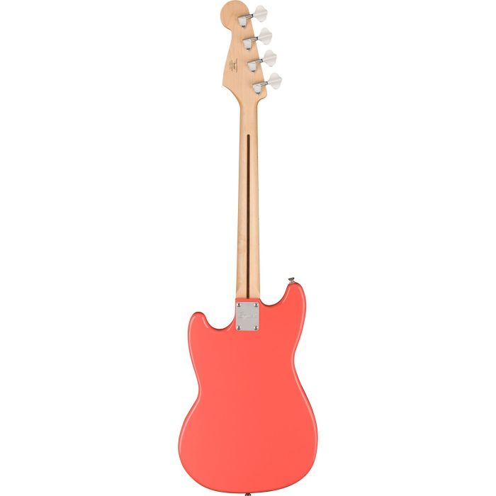 Squier Sonic Bronco Bass MN Tahitian Coral, rear view