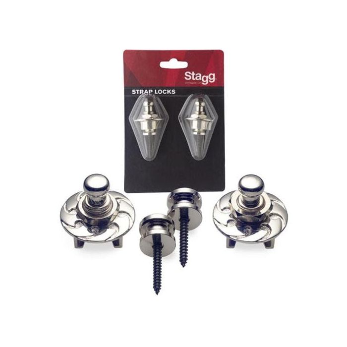 Stagg Strap Lock Buttons Chrome