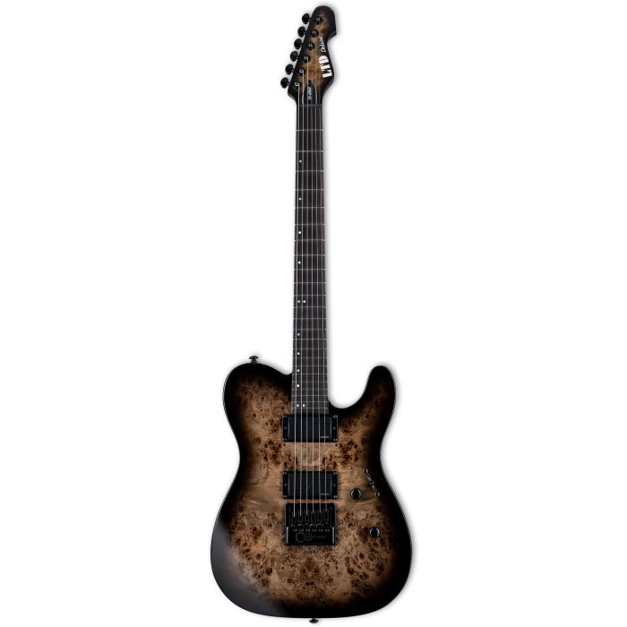 ESP LTD TE-1000 Electric Guitar, Charcoal Burst Front