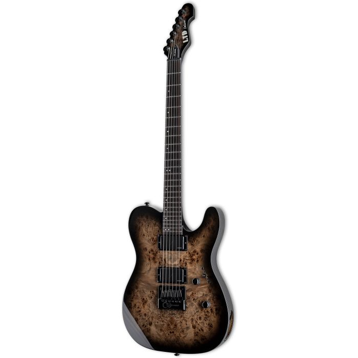ESP LTD TE-1000 Electric Guitar, Charcoal Burst Angled