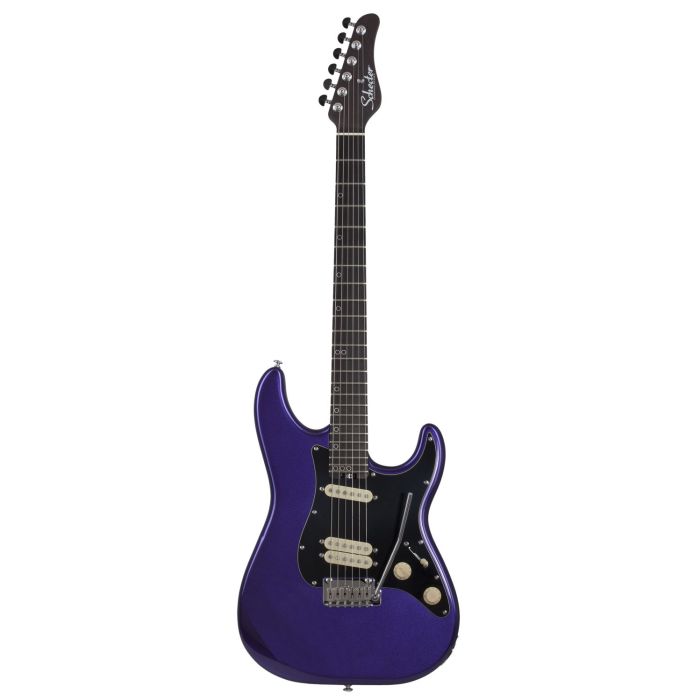 Schecter MV-6 Multi Voice Electric Guitar, Metallic Purple front view