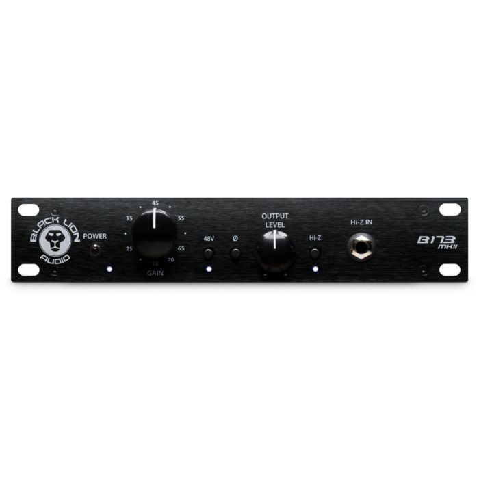 Black Lion B173 MK2 Single Channel 1073-Style Preamp front on view